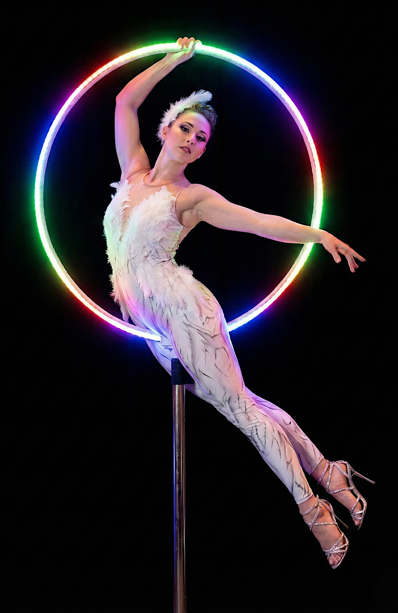 LED lyra aerialist